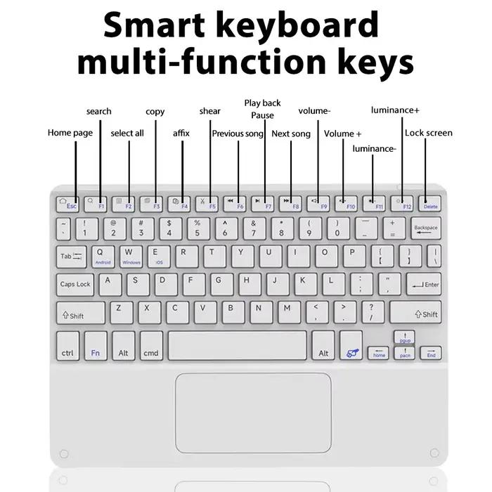 Nouveau clavier sans fil Bluetooth silencieux 2025 avec souris pour Android