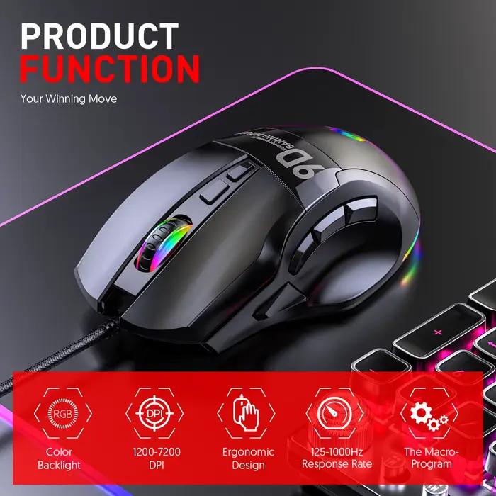 Souris de jeu à programmation macro