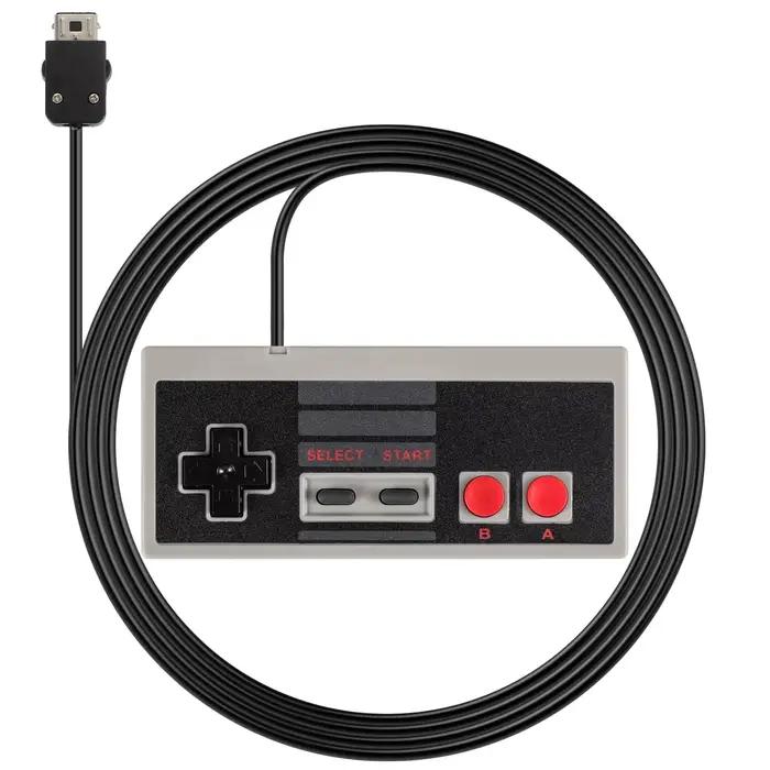 Mini contrôleur NES classique argent plug-and-play pour joueurs nostalgiques et collectionneurs de consoles rétro