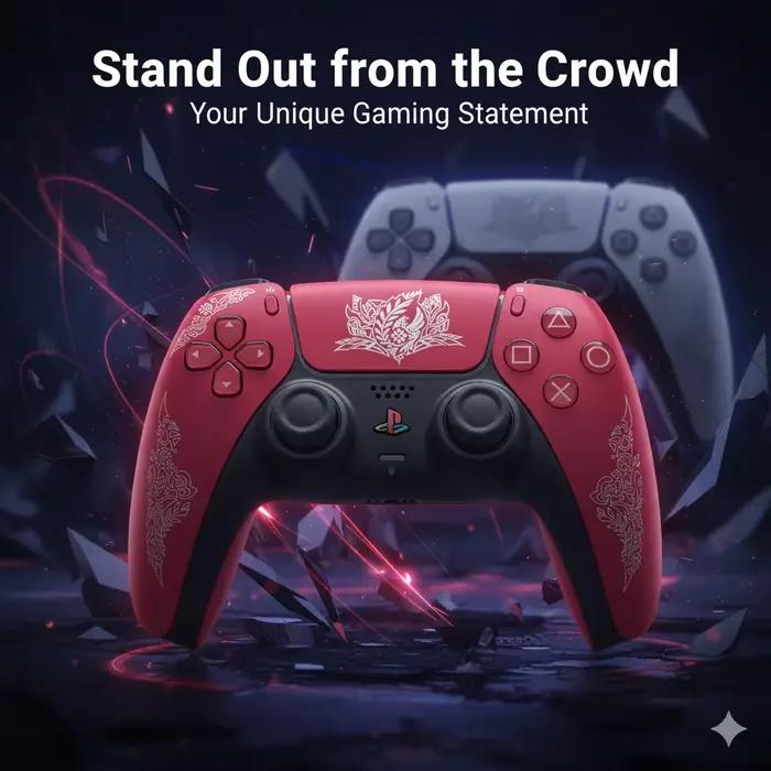 Nouvelle coque de remplacement pour manette PS5 Monster Hunter Wilds