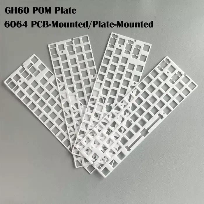 Clavier mécanique 60% personnalisable avec plaque POM blanche, mousse silencieuse 3 en 1 et kit intérieur complet pour jeu et création de contenu