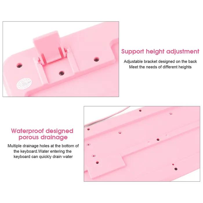 Clavier clavier USB filaire dessin animé mignon pour ordinateur portable à domicile clavier Ultra-mince clavier USB