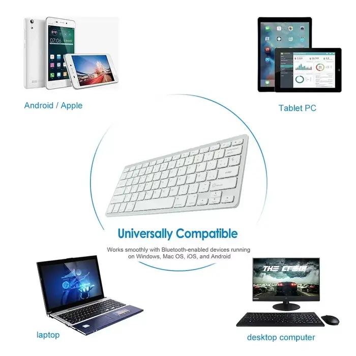 Clavier Bluetooth sans fil Portable coréen/espagnol/russe/japonais/hébreu/italien pour tablette iPad téléphone PC Android IOS Windows