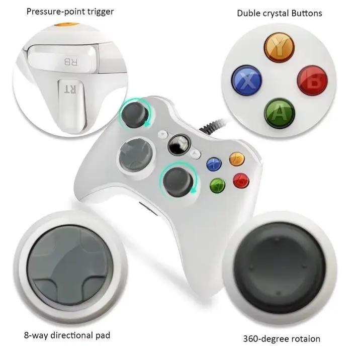 Manette de jeu filaire USB pour console Xbox360