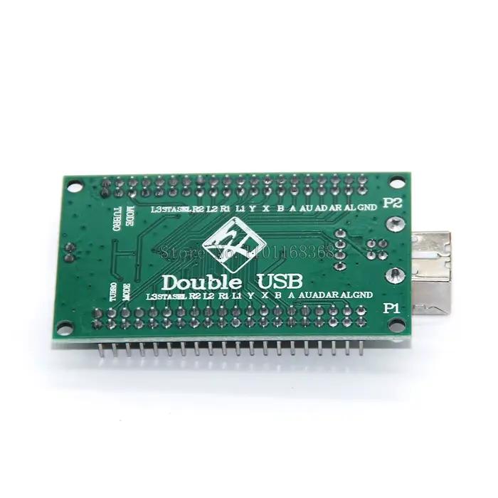Manette de jeu d'arcade USB 2 joueurs avec câbles de boutons et sticks