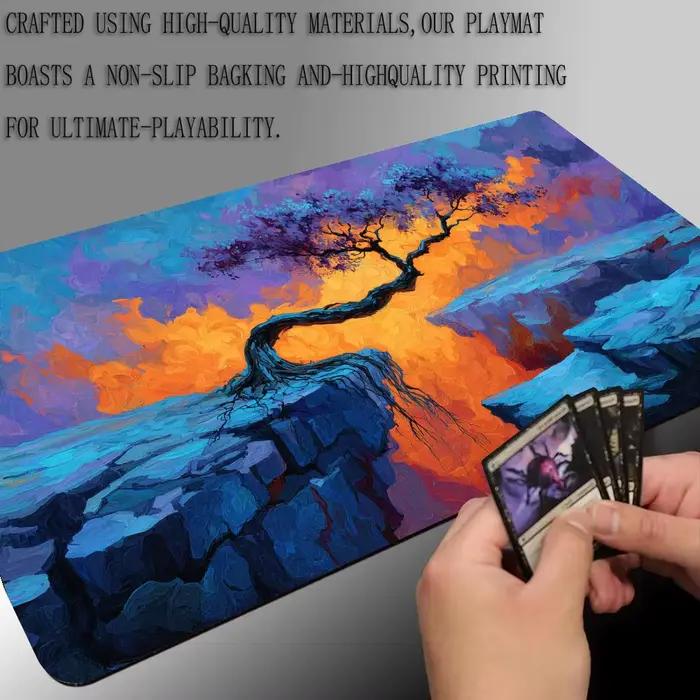Tapis de jeu MTG sur le thème du Royaume Secret de la Forêt