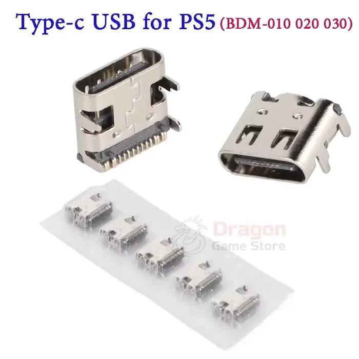 10 pièces, nouveau connecteur de charge USB de type C d'origine pour manette de jeu PS5 Dualsense 5