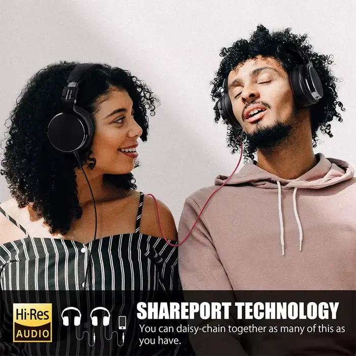 Casque de studio DJ professionnel supra-auriculaire avec micro intégré