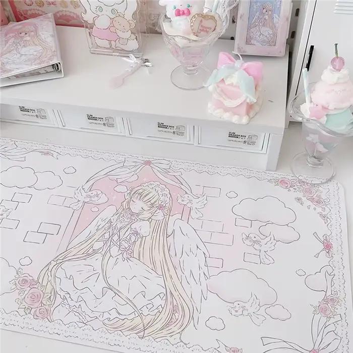 Tapis de souris en cuir dessin animé