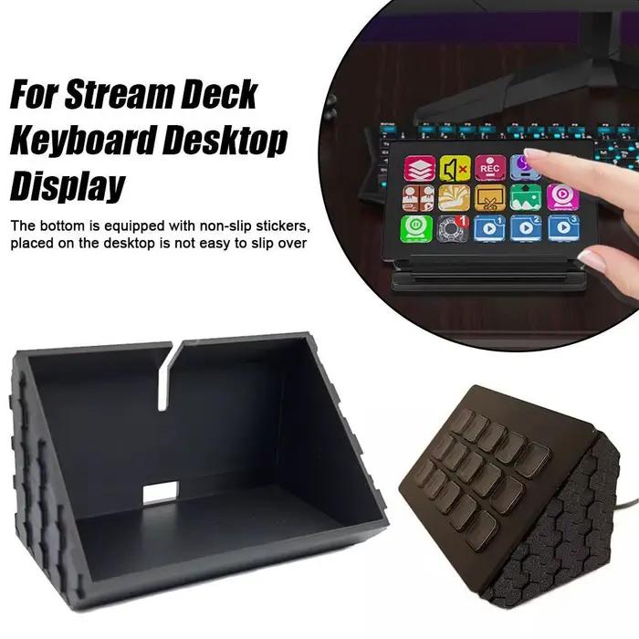 Présentoir de bureau pour clavier de pont de flux impression 3D en PLA+ couleur bleu clair design moderne et élégant pour streamers et passionnés de jeux