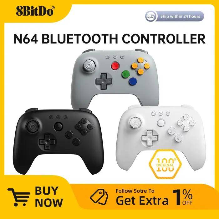 Manette Bluetooth 8Bitdo N64 pour jeux analogiques 3D