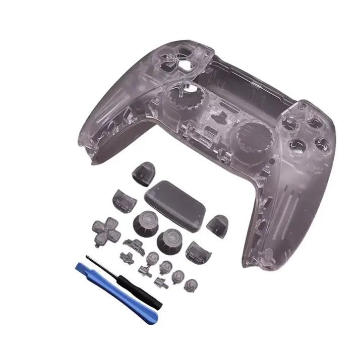 Ensemble complet de coque transparente pour manette PS5 personnalisée avec boutons