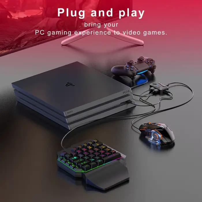 MIX Master contrôleur de jeu contrôle de jeu clavier à une main souris convertisseur ensemble pour PS3/PS4 PS5/pour ONE/pour Switch