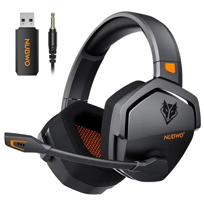 NUBWO G06 double casque de jeu sans fil 2.4GHz Bluetooth 5.3 casques Gamer avec Microphone pour PS5