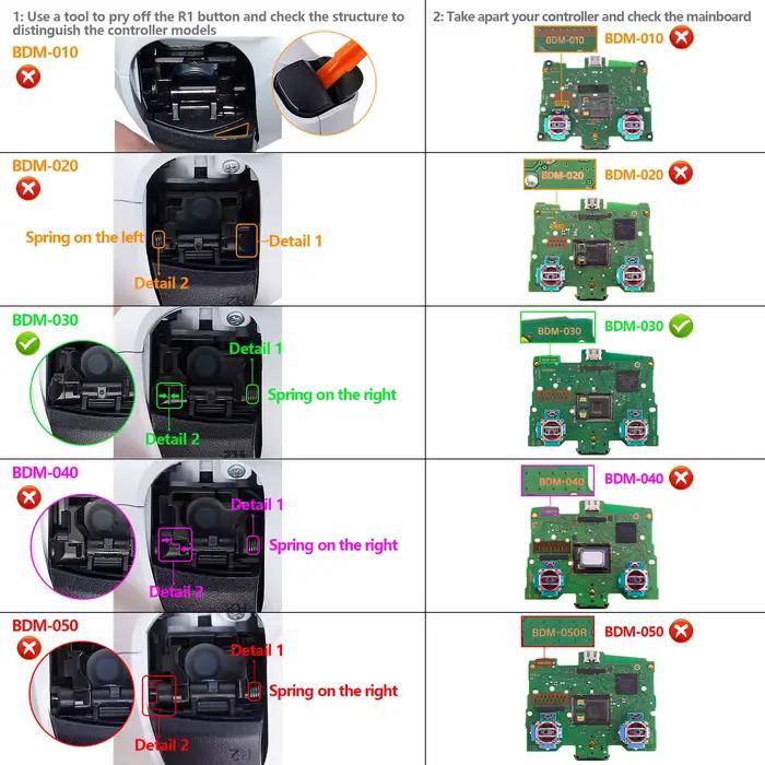 Kit eXtremeRate Clicky personnalisé pour manette PS5 modèle BDM-030 amélioration réactivité boutons épaulé visage occasion spéciale gaming
