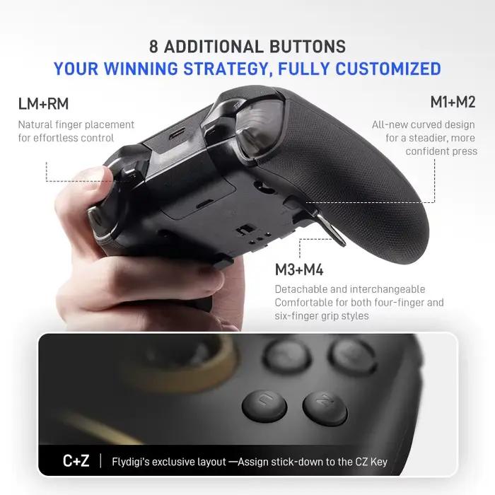 Nouvelle manette de jeu Flydigi Vader 5 Pro avec 8 boutons supplémentaires