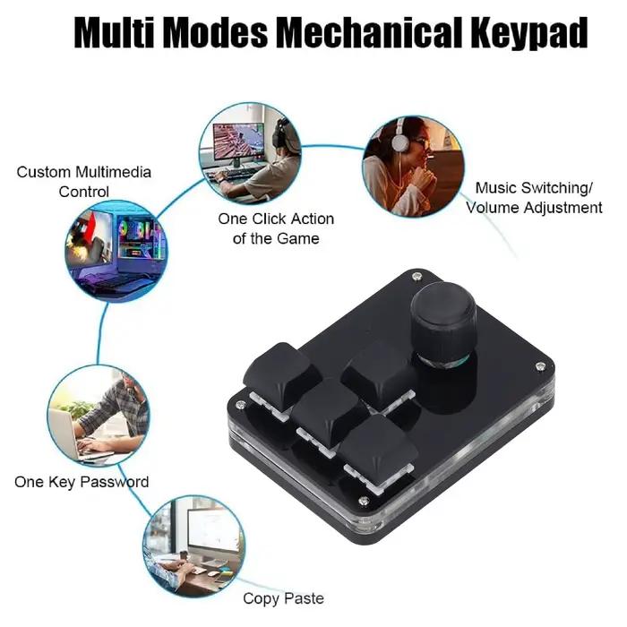 【Nouveau】 Clavier USB à 4 touches et 1 bouton rotatif