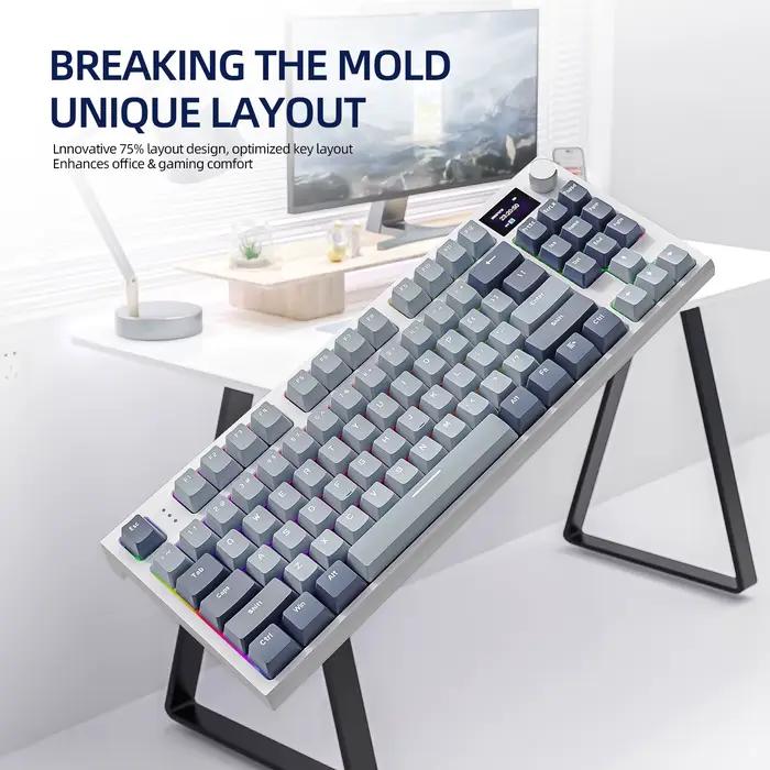 Clavier mécanique sans fil AttackShark K86 avec écran couleur intelligent