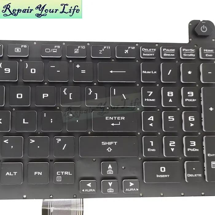 Clavier anglais américain rétro-4.2 pour ASUS TUF Gaming F15 FXSnowboard FASnowboard FA506Q FX506L IU II IH IV