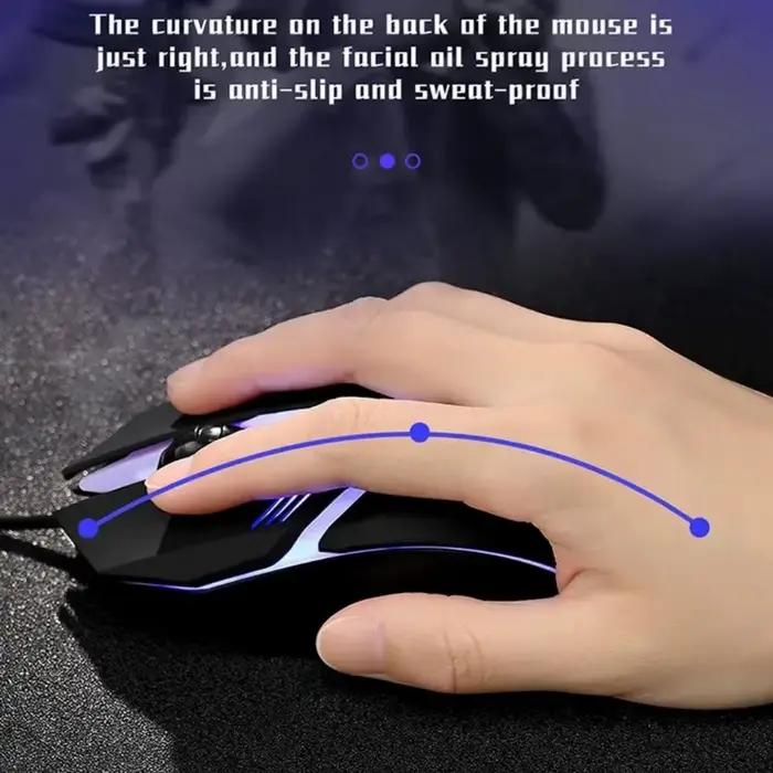 Souris de jeu ergonomique lumineuse LED de haute qualité