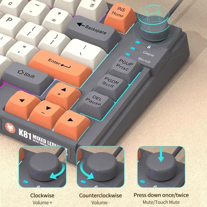 Mini clavier filaire de jeu mécanique mince USB