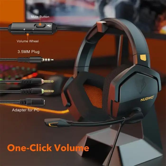 NUBWO N16 casques Gamer HIFI suppression du bruit micro son stéréo conception confortable porter des écouteurs de jeu