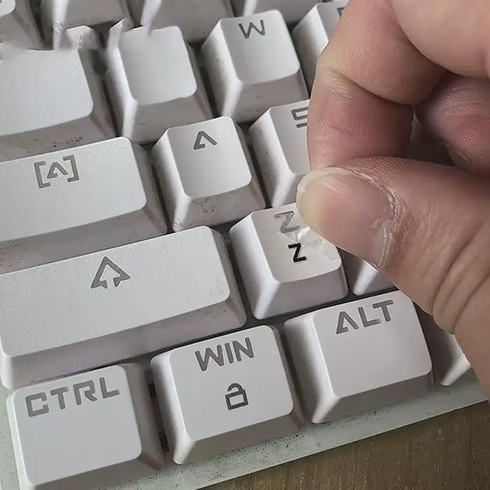 Autocollant de clavier de Film détachable de langue Alphabet anglais