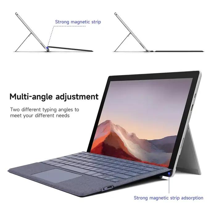 Clavier rétroéclairé pour Microsoft Surface Pro12 avec disposition arabe russe espagnol coréen Ukraine hébreu français portugais italien