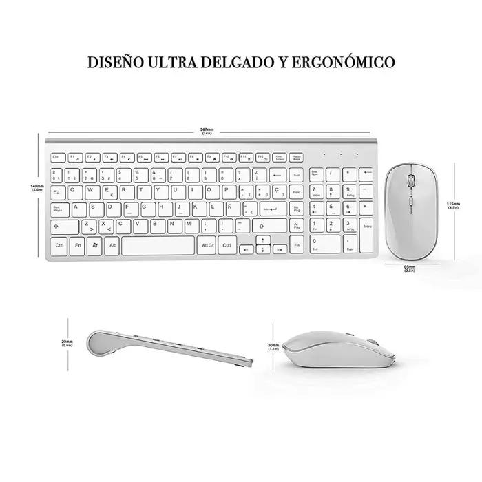 Ensemble clavier et souris sans fil espagnol/russe