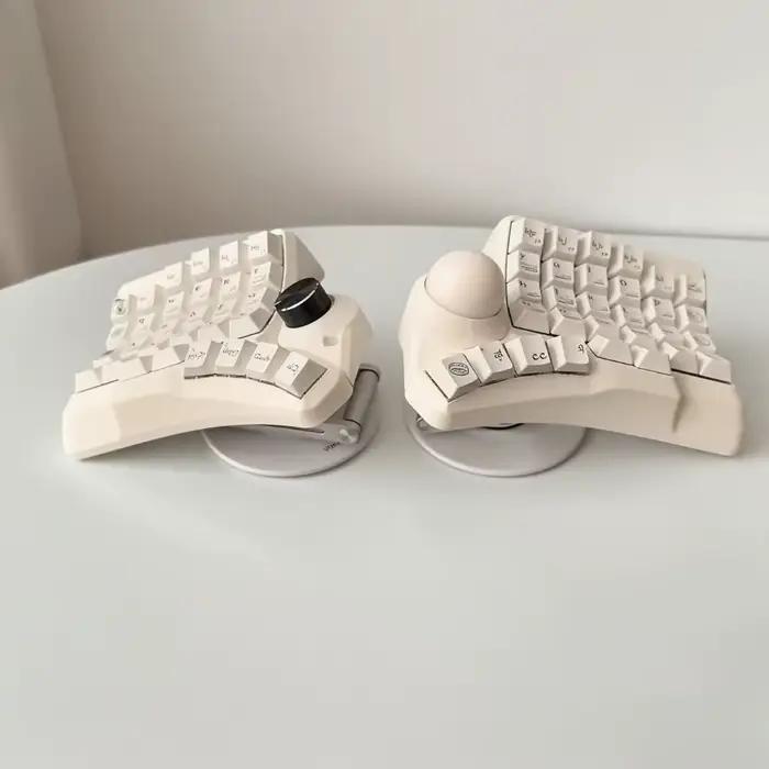 Support magnétique clavier fendu HPD V2 incurvé filaire échange à chaud Trackball QMK bouton Kit