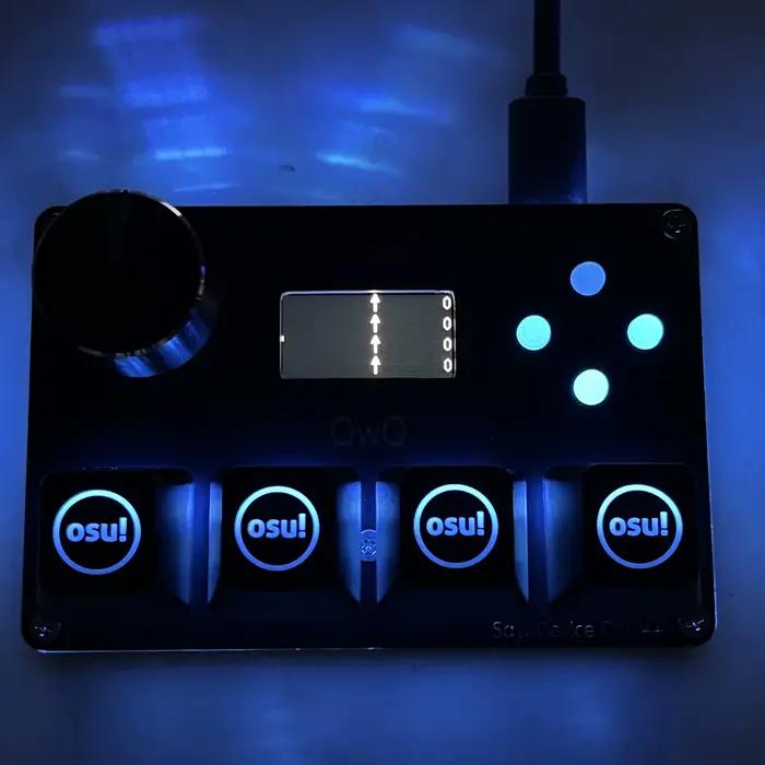 Clavier 4+4 touches SayoDevice O3C++ OSU Rapid Trigger avec interrupteurs magnétiques linéaires Gateron KS-20 blancs
