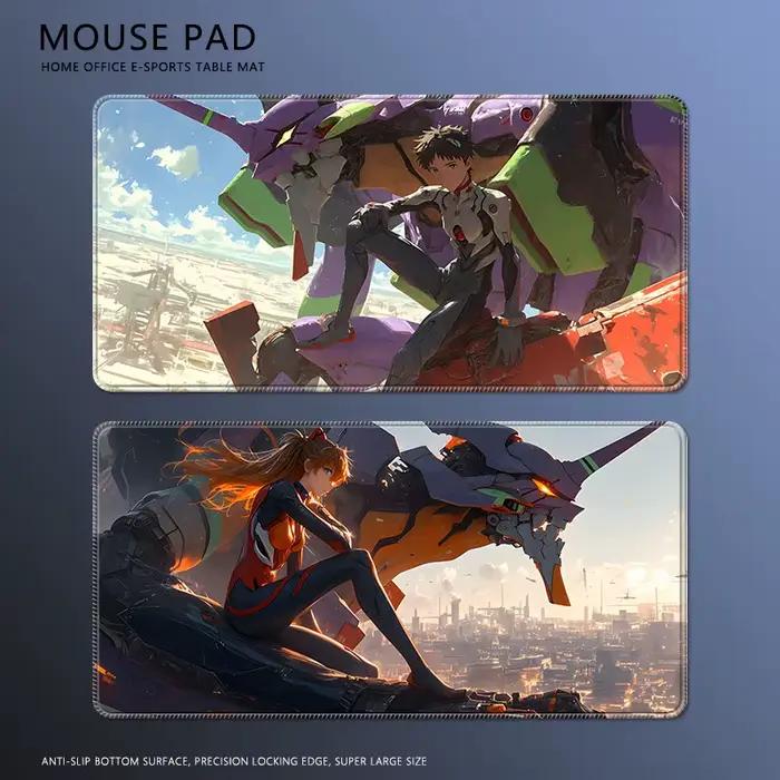 Tapis de Souris Neon Genesis Evangelion Asuka Rei Ayanami Style Manga Multicolore pour Fans et Gamers Occasions Spéciales