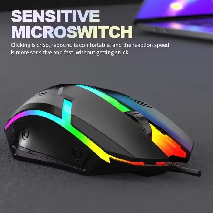 Souris de jeu filaire USB LED