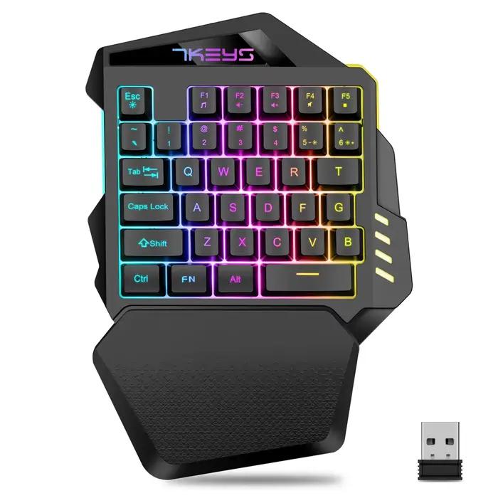 Clavier de jeu sans fil classique à une main