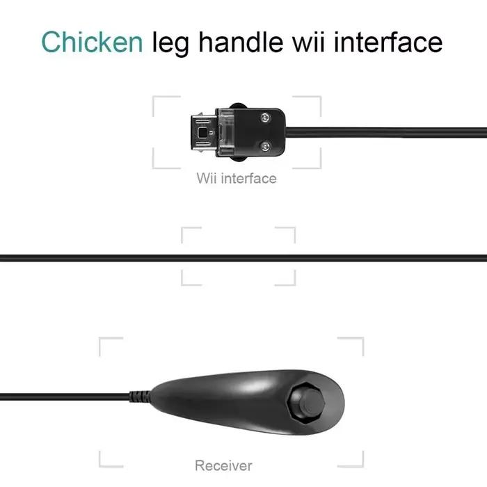 Dahchuck filaire pour manette de jeu Nintendo Wii