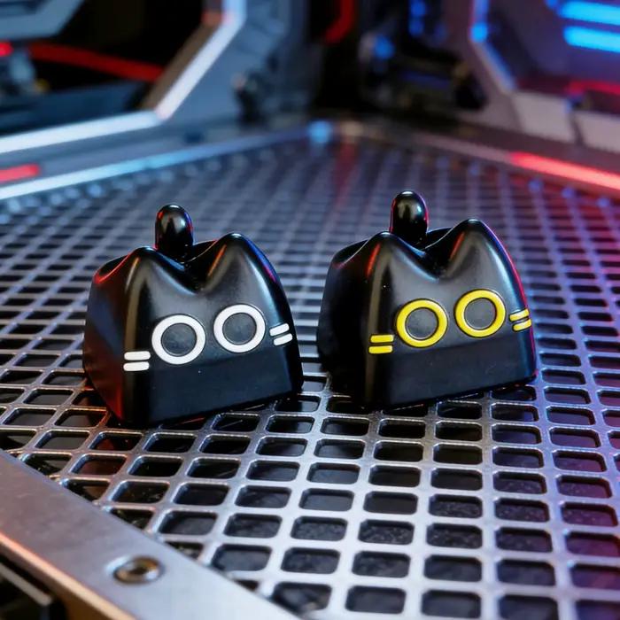 Clavier mécanique personnalisé avec image de chat kawaii