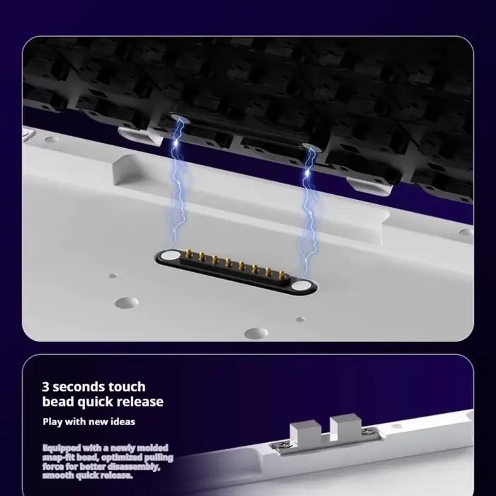 WEIKAV NUT65 clavier mécanique Kit en aluminium sans fil Tri-Mode personnalisé échange à chaud Rgb joint Support QMA VIK bureau jeu Keyoard