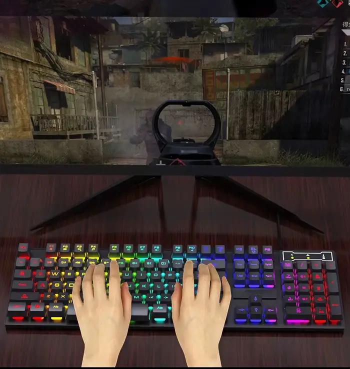 Clavier d'ordinateur rétroéclairé à 104 touches
