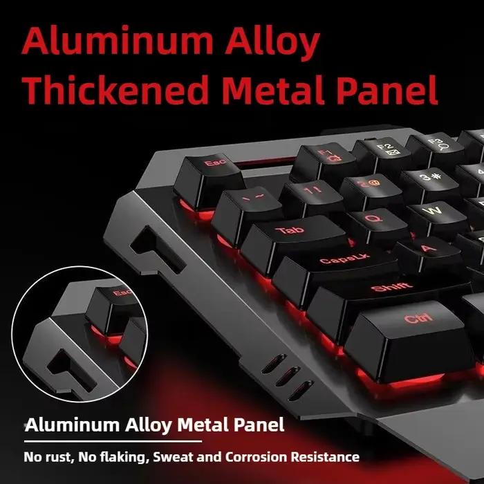 Clavier mécanique à panneau métallique 104 touches pour ordinateur portable