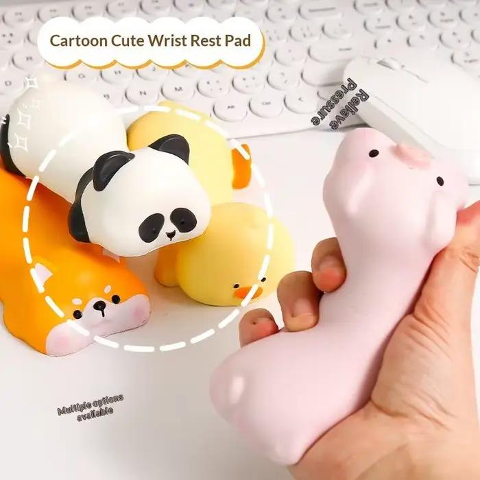 Repose-poignet ergonomique en forme d'animal de dessin animé, support doux pour la main de la souris, accessoire de jeu pour bureau