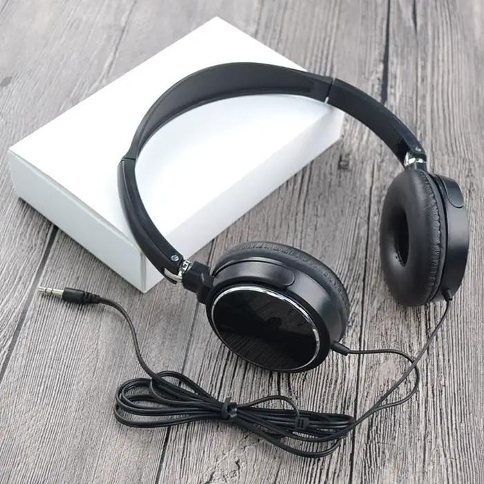 Casque filaire universel WYMECT pour musique et jeu, suppression de bruit, écouteurs stéréo pliables et portables pour les occasions quotidiennes