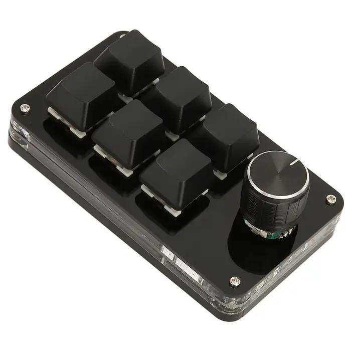 Mini clavier mécanique à 6 touches avec bouton rotatif