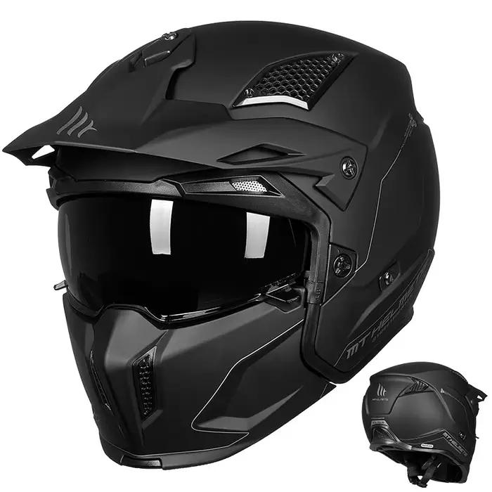 2025New MT STREETFIGHTER casque de moto tout-terrain équitation casque intégral demi-casques variables personnalité unisexe rétro casque