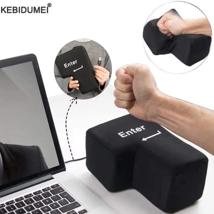 Clé d'entrée USB grande ordinateur anti-stress bouton ventilation oreiller coussin anti-stress gamer relaxation confort bureau
