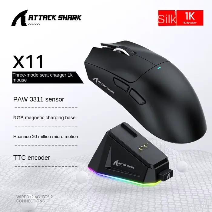 Souris Bluetooth Attack Shark X11SE X11 PAW3311