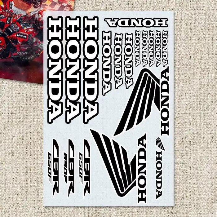 Autocollant de moto japonais B-lA-C-k-Hon-D-A- adapté au corps de la moto, autocollant réfléchissant pour voiture, autocollant pour casque