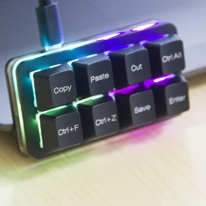 Clavier Excel New 8key Noir et Blanc Officiel avec Rétroéclairage RGB