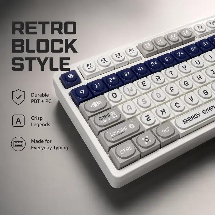 Ensemble de 119 touches rétro PBT+PC