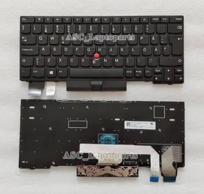 Nouveau clavier SD nordique norvégien danois pour Lenovo ThinkPad X280 A285 X395 X390
