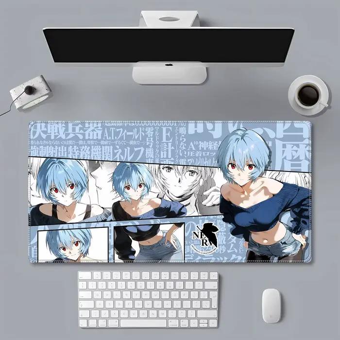 Tapis de Souris Neon Genesis Evangelion Asuka Rei Ayanami Style Manga Multicolore pour Fans et Gamers Occasions Spéciales